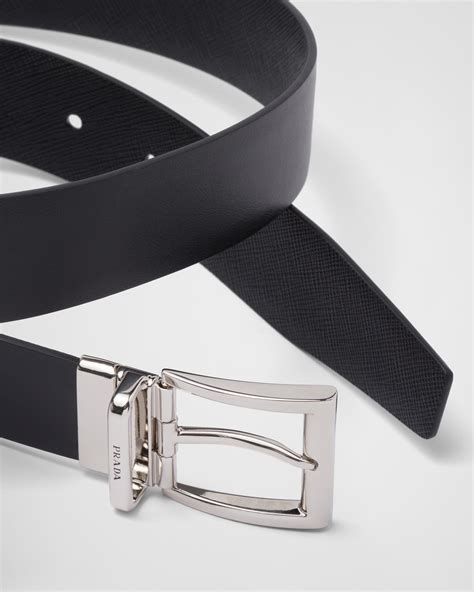 prada cinture leather belt|Prada reversible belt.